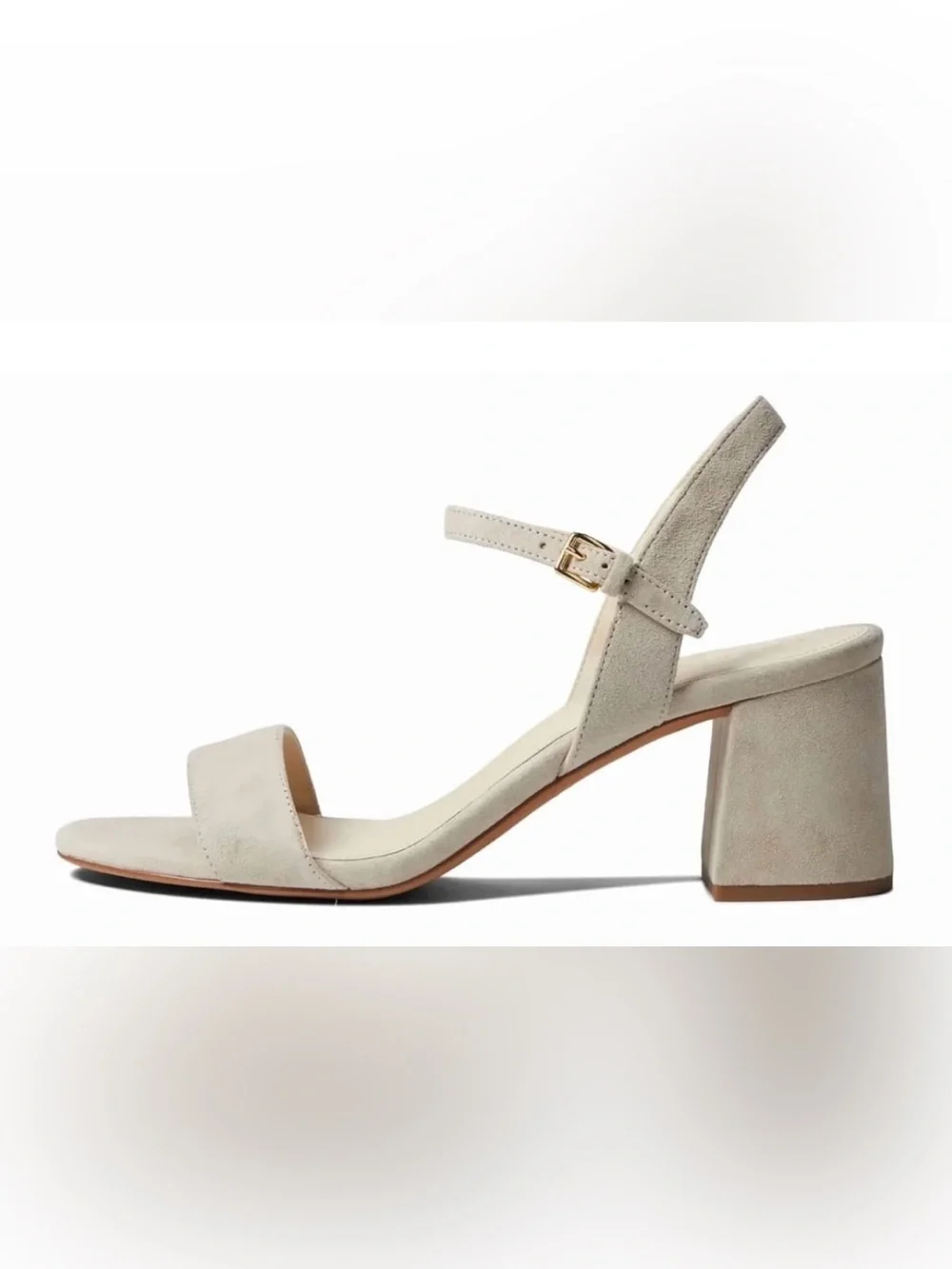 Cole Haan Women's Size 9 Light Mortar Josie Block Heel Suede Sandals